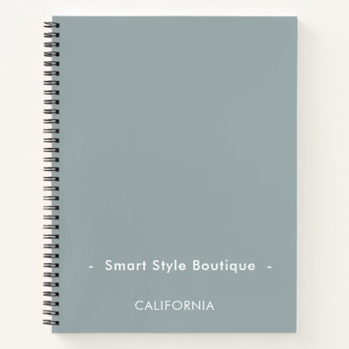Minimalist Luxury Boutique Dusty Blue Notebook