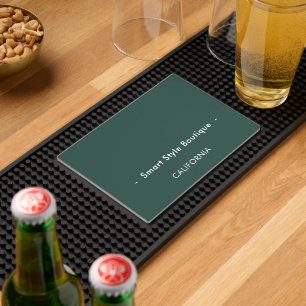 Minimalist Luxury Boutique Emerald Green Bar Mat