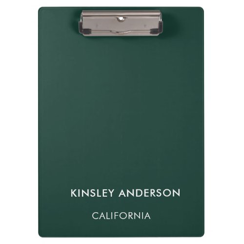 Minimalist Luxury Boutique Emerald Green Clipboard