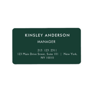Minimalist Luxury Boutique Emerald Green Label