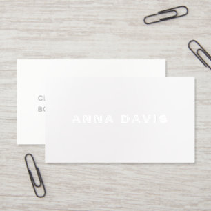 Minimalist Luxury Boutique Fashion Raised Spot UV Business Card