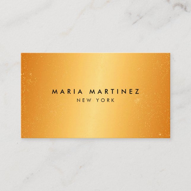 Minimalist Luxury Boutique Gold Business Card (Front)