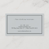 Minimalist Luxury Boutique Gray/Black Business Card (Back)