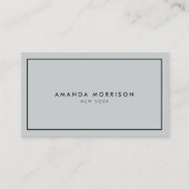 Minimalist Luxury Boutique Gray/Black Business Card (Front)