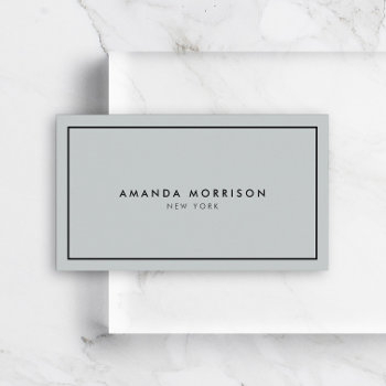 Minimalist Luxury Boutique Gray/black Business Card by 1201am at Zazzle