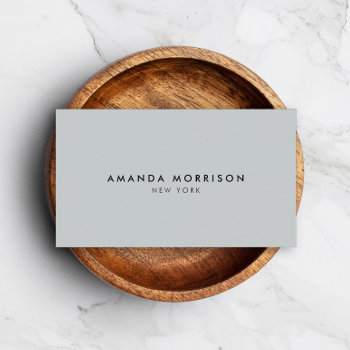 Minimalist Luxury Boutique Gray Business Card by 1201am at Zazzle