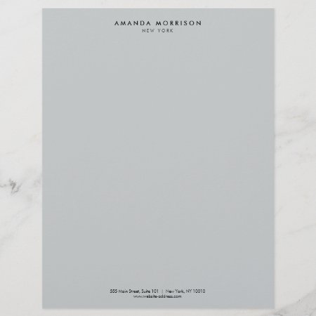 Minimalist Luxury Boutique Gray Letterhead