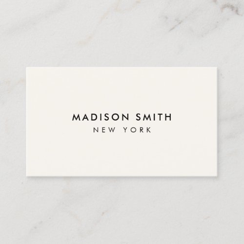 Minimalist Luxury Boutique Ivory Business Card