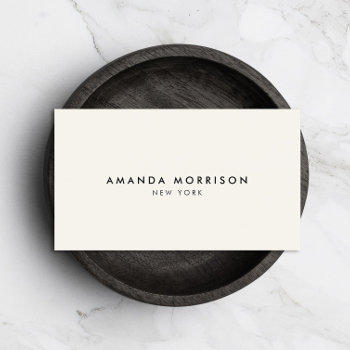 Minimalist Luxury Boutique Ivory Business Card by 1201am at Zazzle