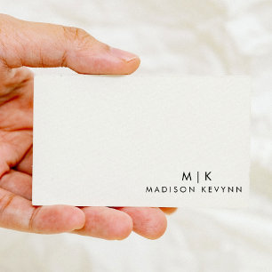 Minimalist Luxury Boutique Ivory Business Card