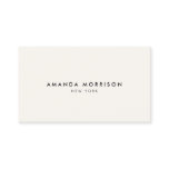 Minimalist Luxury Boutique Ivory Business Card Minimalist Luxury Boutique Ivory Business Card