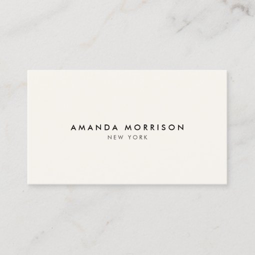 Minimalist Luxury Boutique Ivory Business Card | Zazzle