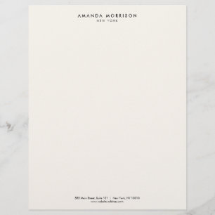 Minimalist Luxury Boutique Ivory Letterhead