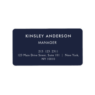 Minimalist Luxury Boutique Navy Blue Label