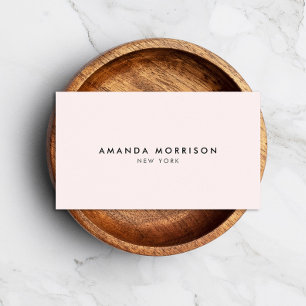 Minimalist Luxury Boutique Pastel Pink Business Card