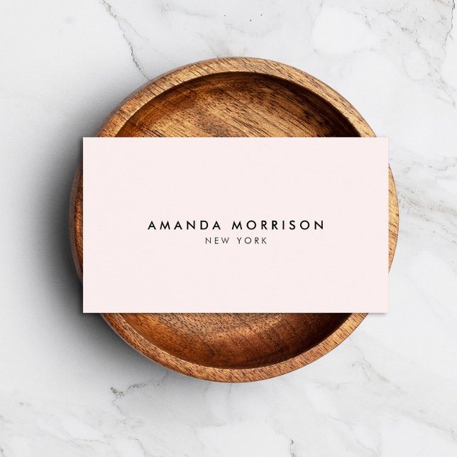 Minimalist Luxury Boutique Pastel Pink Business Card (Creator Uploaded)