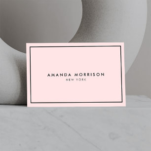 Minimalist Luxury Boutique Pink/Black Business Card