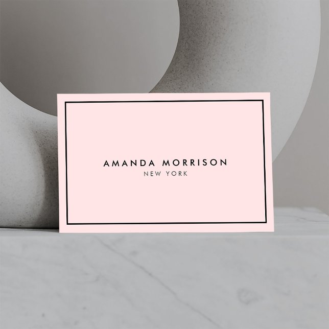 Minimalist Luxury Boutique Pink/Black Business Card (Creator Uploaded)