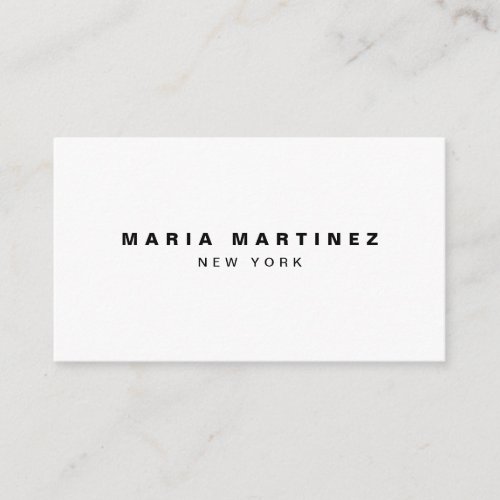 Minimalist Luxury Boutique White Business Card