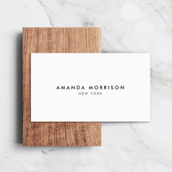 Minimalist Luxury Boutique White Business Card by 1201am at Zazzle