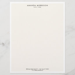 Minimalist Luxury Boutique White/Ivory Letterhead