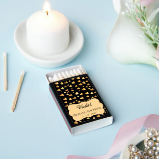 Minimalist Luxury Bridal Name Shower Matches Box