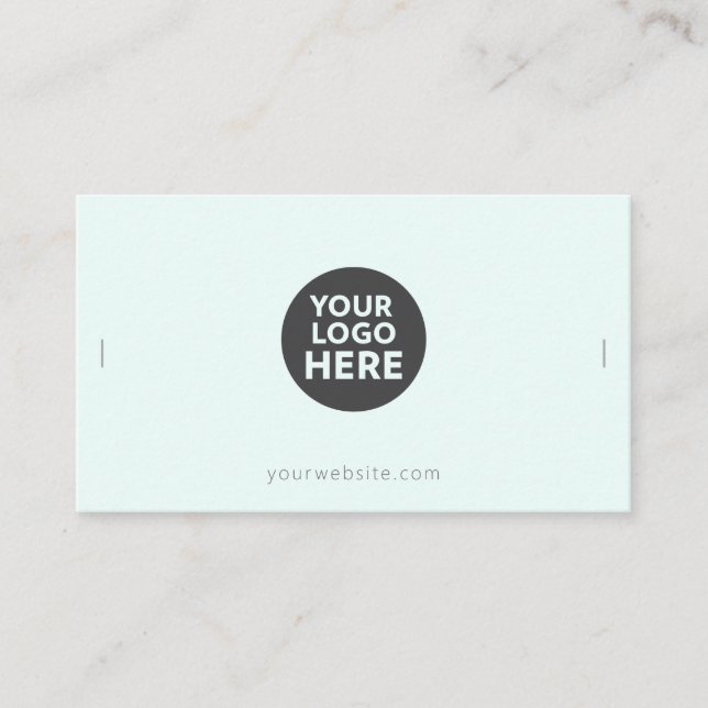 Minimalist Luxury Duck Blue Business Card (Front)