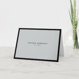 Minimalist Luxury Gray Bordered Note Card