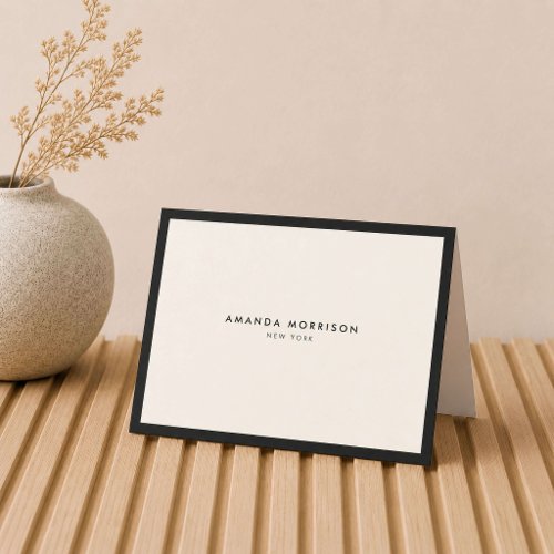 Minimalist Luxury Ivory Bordered Note Card