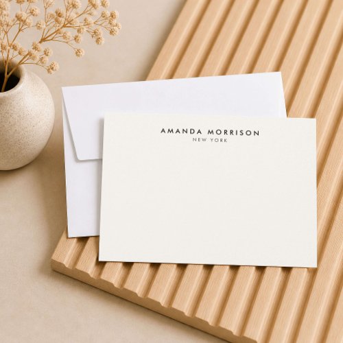 Minimalist Luxury Ivory Note Card