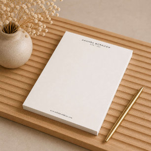 Minimalist Luxury Ivory  Notepad