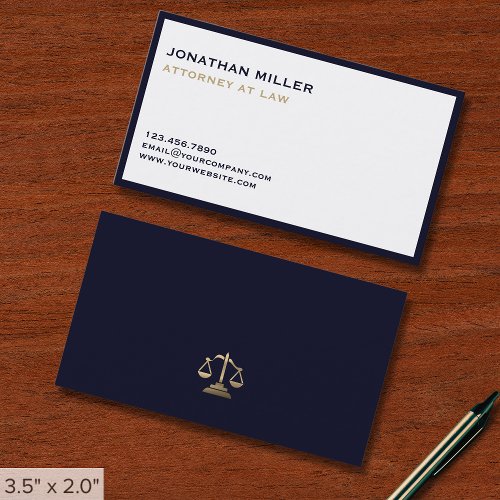Minimalist Luxury Lawyer Business Card