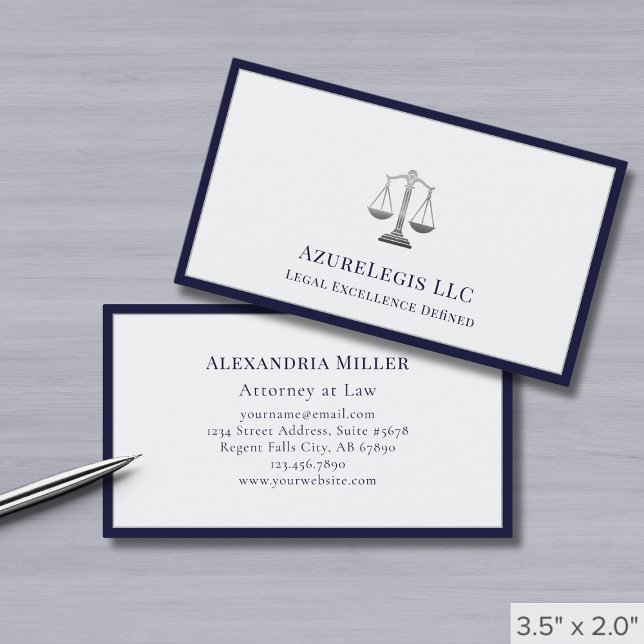 Minimalist Luxury Legal Services Business Card (Creator Uploaded)