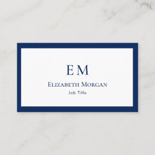 Minimalist Luxury Modern Monogram Business Card