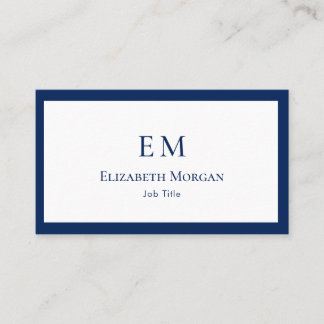 Minimalist Luxury Modern Monogram Business Card