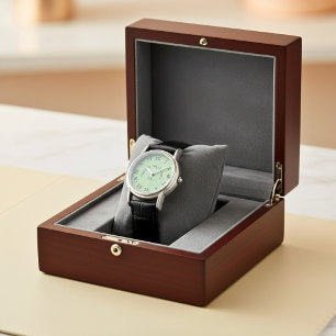 Minimalist Luxury Monogram Sage Green eWatch Watch