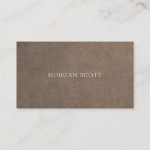 Minimalist Luxury Neutral Suede Texture Business Card