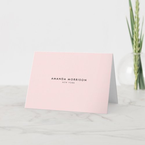 Minimalist Luxury Pink Blank Note Card