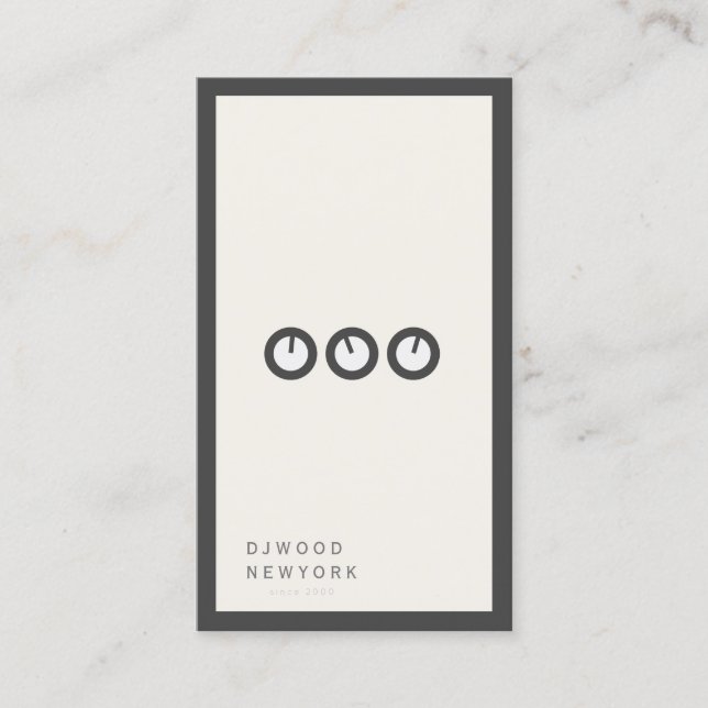 Minimalist Luxury Sound Business Card (Front)