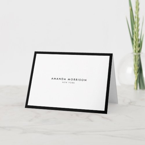 Minimalist Luxury White Bordered Note Card