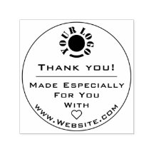 Minimalist Made with Love Heart Thank You Logo