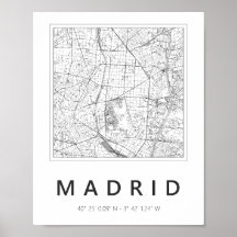 Minimalist Madrid Map