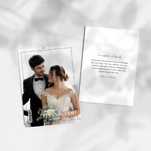 Minimalist Magazine Cover Wedding Thank You Card