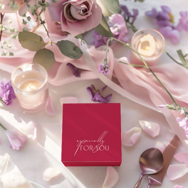 Minimalist Magenta Especially For You Wedding Favor Boxes (Minimalist Magenta Especially For You Wedding Favor Boxes)