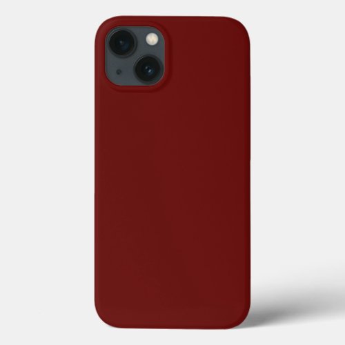 Minimalist Mahogany Red Plain Solid Colr Wrapping  iPhone 13 Case