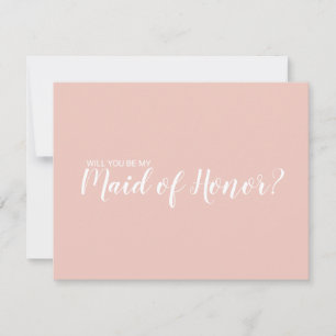 Minimalist Maid of Honor Proposal Card
