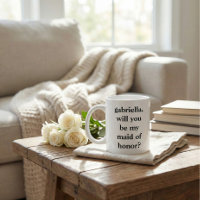 Minimalist Maid of Honor Proposal Personalized