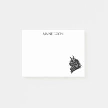 Minimalist Maine Coon Geometric Post-it® Notes