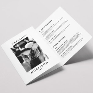 Minimalist Makeup Artist Brushes Salon Brochure