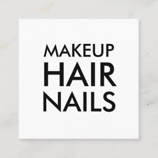 Minimalist makeup artist / salon business card